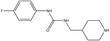 1-(4-fluorophenyl)-3-(piperidin-4-ylmethyl)urea Struktur