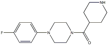 1-(4-fluorophenyl)-4-(piperidin-4-ylcarbonyl)piperazine Struktur