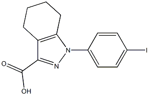 1-(4-iodophenyl)-4,5,6,7-tetrahydro-1H-indazole-3-carboxylic acid,,结构式