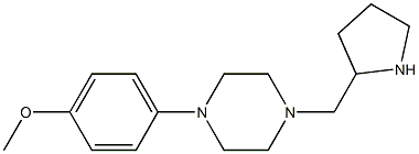 1-(4-methoxyphenyl)-4-(pyrrolidin-2-ylmethyl)piperazine,,结构式