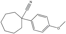 1-(4-methoxyphenyl)cycloheptane-1-carbonitrile Struktur
