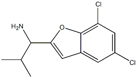1-(5,7-dichloro-1-benzofuran-2-yl)-2-methylpropan-1-amine 化学構造式