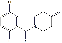 1-(5-chloro-2-fluorobenzoyl)piperidin-4-one 化学構造式