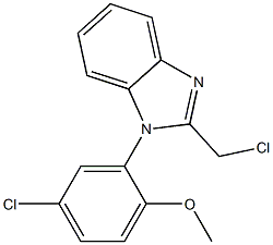 1-(5-chloro-2-methoxyphenyl)-2-(chloromethyl)-1H-1,3-benzodiazole 结构式