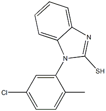 1-(5-chloro-2-methylphenyl)-1H-1,3-benzodiazole-2-thiol 化学構造式