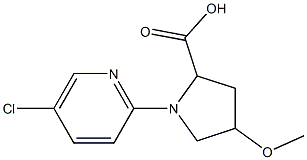 1-(5-chloropyridin-2-yl)-4-methoxypyrrolidine-2-carboxylic acid Structure