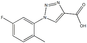 1-(5-fluoro-2-methylphenyl)-1H-1,2,3-triazole-4-carboxylic acid,,结构式