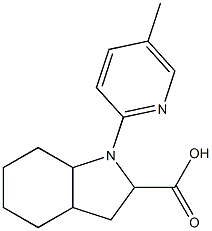 1-(5-methylpyridin-2-yl)octahydro-1H-indole-2-carboxylic acid 结构式