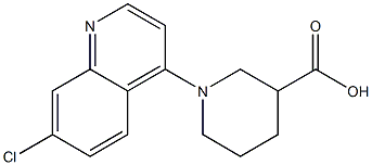 1-(7-chloroquinolin-4-yl)piperidine-3-carboxylic acid,,结构式