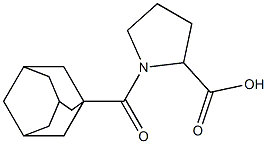 1-(adamantan-1-ylcarbonyl)pyrrolidine-2-carboxylic acid Struktur