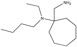 1-(aminomethyl)-N-butyl-N-ethylcycloheptan-1-amine Structure