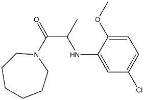 1-(azepan-1-yl)-2-[(5-chloro-2-methoxyphenyl)amino]propan-1-one Struktur