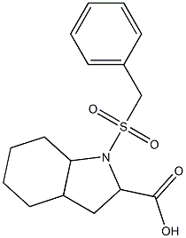 1-(benzylsulfonyl)octahydro-1H-indole-2-carboxylic acid,,结构式