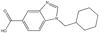 1-(cyclohexylmethyl)-1H-1,3-benzodiazole-5-carboxylic acid 结构式