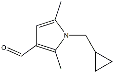 1-(cyclopropylmethyl)-2,5-dimethyl-1H-pyrrole-3-carbaldehyde Struktur