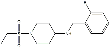 1-(ethanesulfonyl)-N-[(2-fluorophenyl)methyl]piperidin-4-amine,,结构式