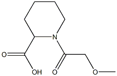 1-(methoxyacetyl)piperidine-2-carboxylic acid,,结构式