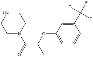 1-(piperazin-1-yl)-2-[3-(trifluoromethyl)phenoxy]propan-1-one,,结构式