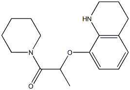 1-(piperidin-1-yl)-2-(1,2,3,4-tetrahydroquinolin-8-yloxy)propan-1-one Structure