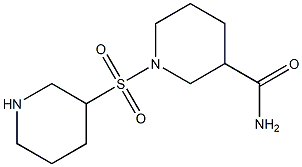 1-(piperidin-3-ylsulfonyl)piperidine-3-carboxamide Structure