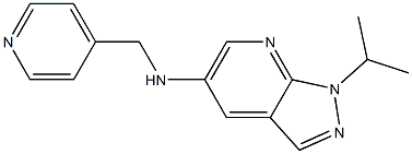 1-(propan-2-yl)-N-(pyridin-4-ylmethyl)-1H-pyrazolo[3,4-b]pyridin-5-amine 结构式