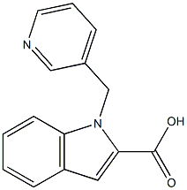 1-(pyridin-3-ylmethyl)-1H-indole-2-carboxylic acid 结构式