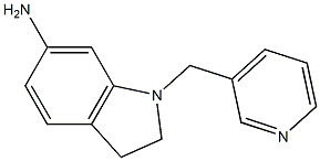 1-(pyridin-3-ylmethyl)-2,3-dihydro-1H-indol-6-amine,,结构式