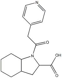 1-(pyridin-4-ylacetyl)octahydro-1H-indole-2-carboxylic acid