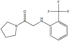 1-(pyrrolidin-1-yl)-2-{[2-(trifluoromethyl)phenyl]amino}ethan-1-one,,结构式
