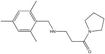 1-(pyrrolidin-1-yl)-3-{[(2,4,6-trimethylphenyl)methyl]amino}propan-1-one,,结构式