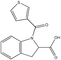1-(thiophen-3-ylcarbonyl)-2,3-dihydro-1H-indole-2-carboxylic acid