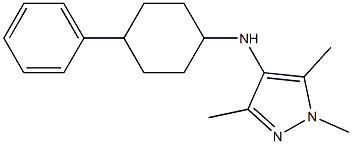 1,3,5-trimethyl-N-(4-phenylcyclohexyl)-1H-pyrazol-4-amine Structure