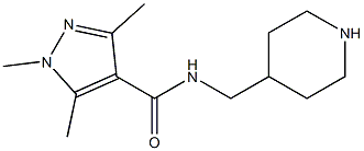 1,3,5-trimethyl-N-(piperidin-4-ylmethyl)-1H-pyrazole-4-carboxamide,,结构式