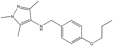 1,3,5-trimethyl-N-[(4-propoxyphenyl)methyl]-1H-pyrazol-4-amine Structure