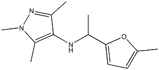 1,3,5-trimethyl-N-[1-(5-methylfuran-2-yl)ethyl]-1H-pyrazol-4-amine 结构式