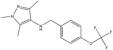 1,3,5-trimethyl-N-{[4-(trifluoromethoxy)phenyl]methyl}-1H-pyrazol-4-amine