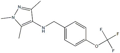 1,3,5-trimethyl-N-{[4-(trifluoromethoxy)phenyl]methyl}-1H-pyrazol-4-amine|