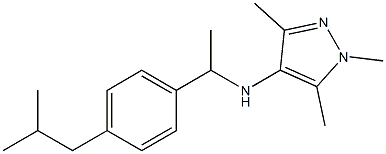 1,3,5-trimethyl-N-{1-[4-(2-methylpropyl)phenyl]ethyl}-1H-pyrazol-4-amine