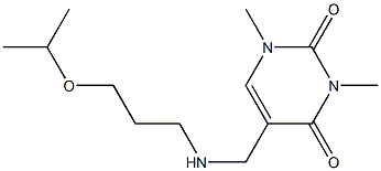 1,3-dimethyl-5-({[3-(propan-2-yloxy)propyl]amino}methyl)-1,2,3,4-tetrahydropyrimidine-2,4-dione Structure