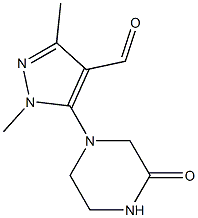  1,3-dimethyl-5-(3-oxopiperazin-1-yl)-1H-pyrazole-4-carbaldehyde