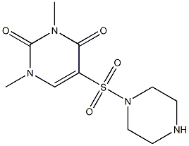 1,3-dimethyl-5-(piperazine-1-sulfonyl)-1,2,3,4-tetrahydropyrimidine-2,4-dione,,结构式