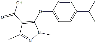 1,3-dimethyl-5-[4-(propan-2-yl)phenoxy]-1H-pyrazole-4-carboxylic acid