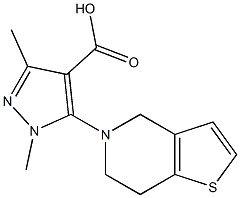 1,3-dimethyl-5-{4H,5H,6H,7H-thieno[3,2-c]pyridin-5-yl}-1H-pyrazole-4-carboxylic acid