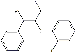 1-[(1-amino-3-methyl-1-phenylbutan-2-yl)oxy]-2-fluorobenzene 化学構造式