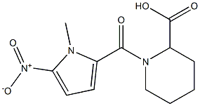 1-[(1-methyl-5-nitro-1H-pyrrol-2-yl)carbonyl]piperidine-2-carboxylic acid,,结构式