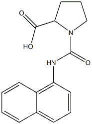 1-[(1-naphthylamino)carbonyl]pyrrolidine-2-carboxylic acid Structure