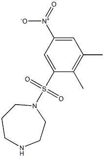 1-[(2,3-dimethyl-5-nitrobenzene)sulfonyl]-1,4-diazepane 结构式