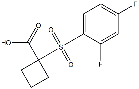 1-[(2,4-difluorophenyl)sulfonyl]cyclobutanecarboxylic acid,,结构式