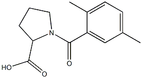 1-[(2,5-dimethylphenyl)carbonyl]pyrrolidine-2-carboxylic acid,,结构式