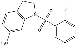 1-[(2-chlorobenzene)sulfonyl]-2,3-dihydro-1H-indol-6-amine Struktur